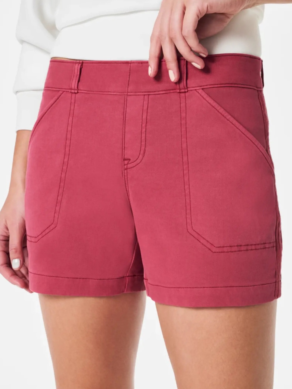 SPANX High Waist Utility Shorts in Rose